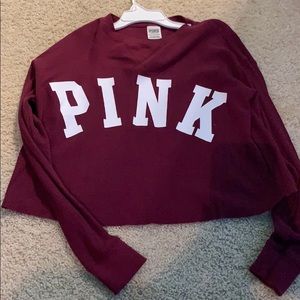 Pink Cropped Sweatshirt